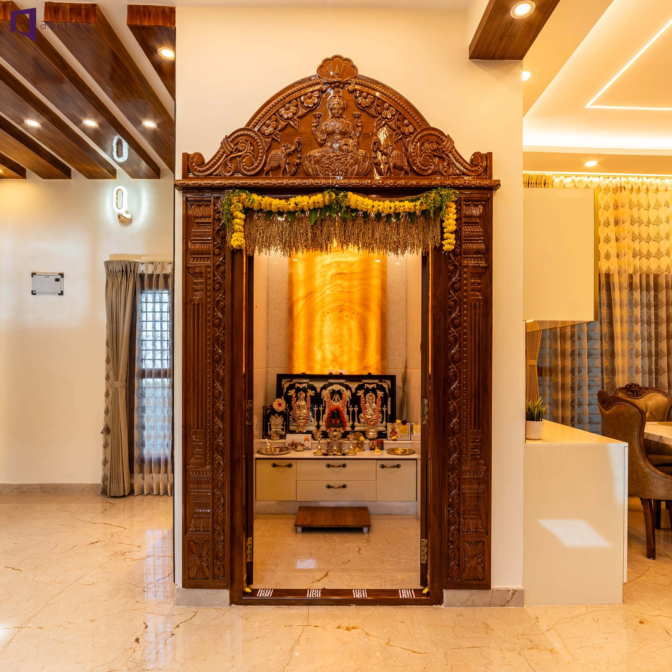 wooden temple for home