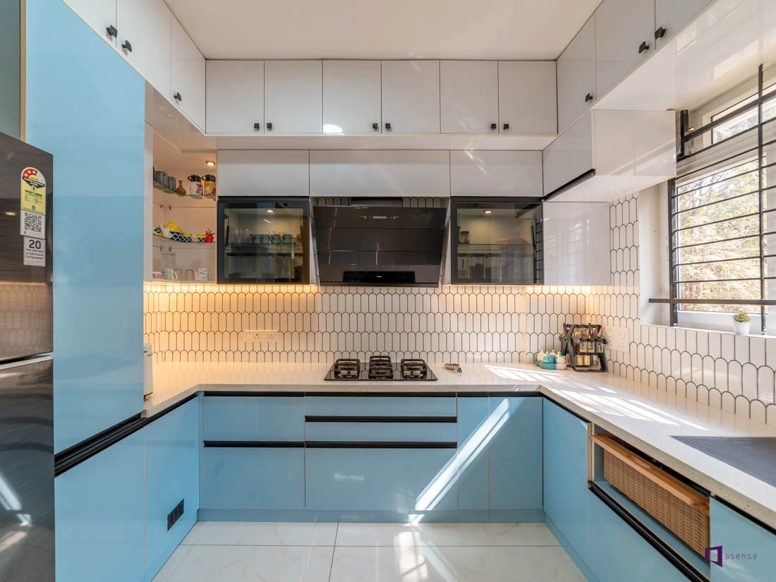  two colour combination for kitchen laminates