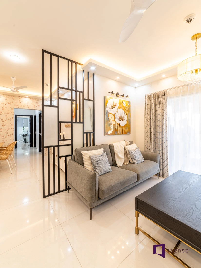 living room unique partition design