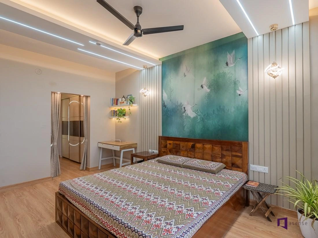 bedroom back wall design