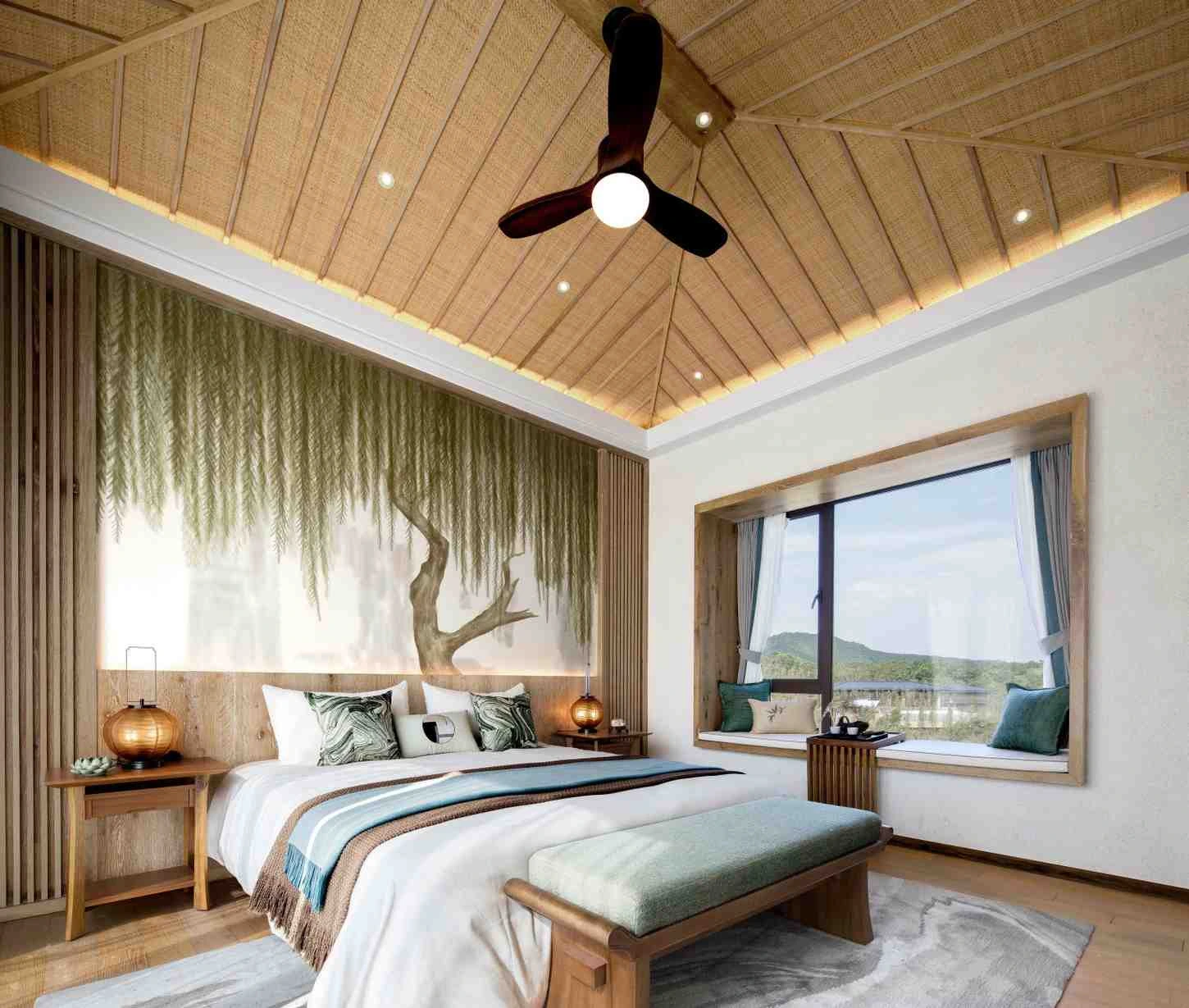 bedroom wooden ceiling design