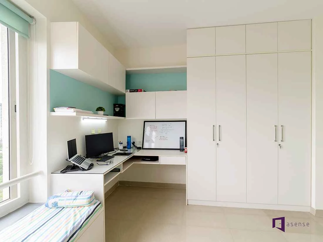 study table and wardrobe