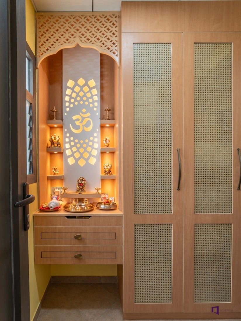 Modern Mandir Designs That Blend Seamlessly with Your Living Room