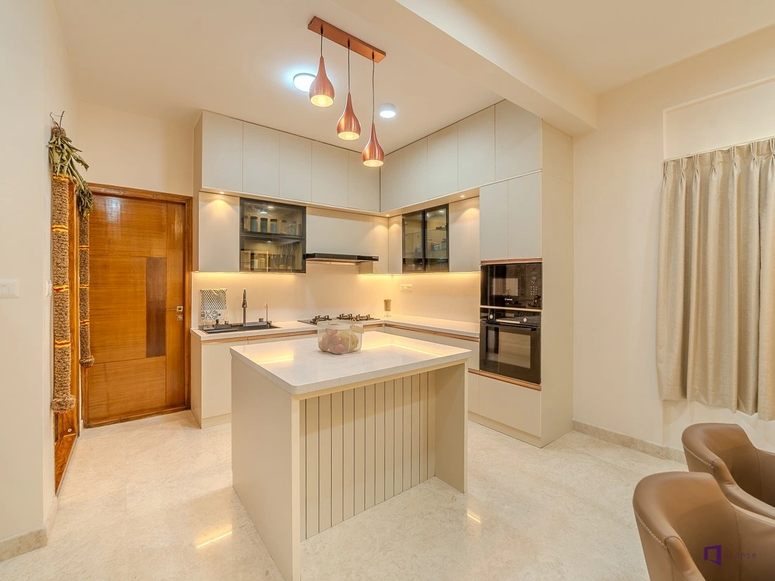 What is the difference between semi-modular and modular kitchens?