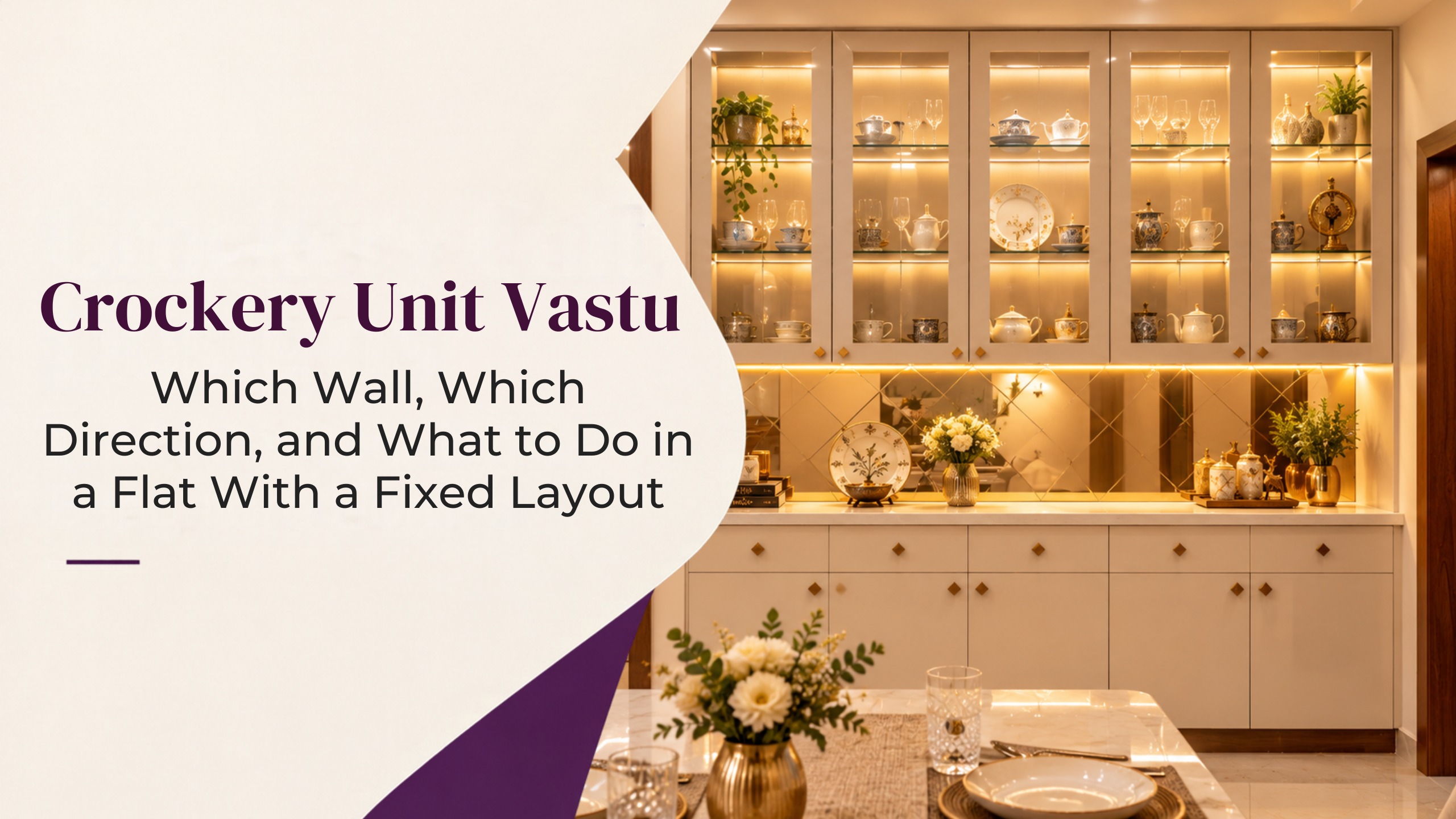 Vastu for Crockery Unit in Dining Room: Direction Placement and Flat Friendly Fixes