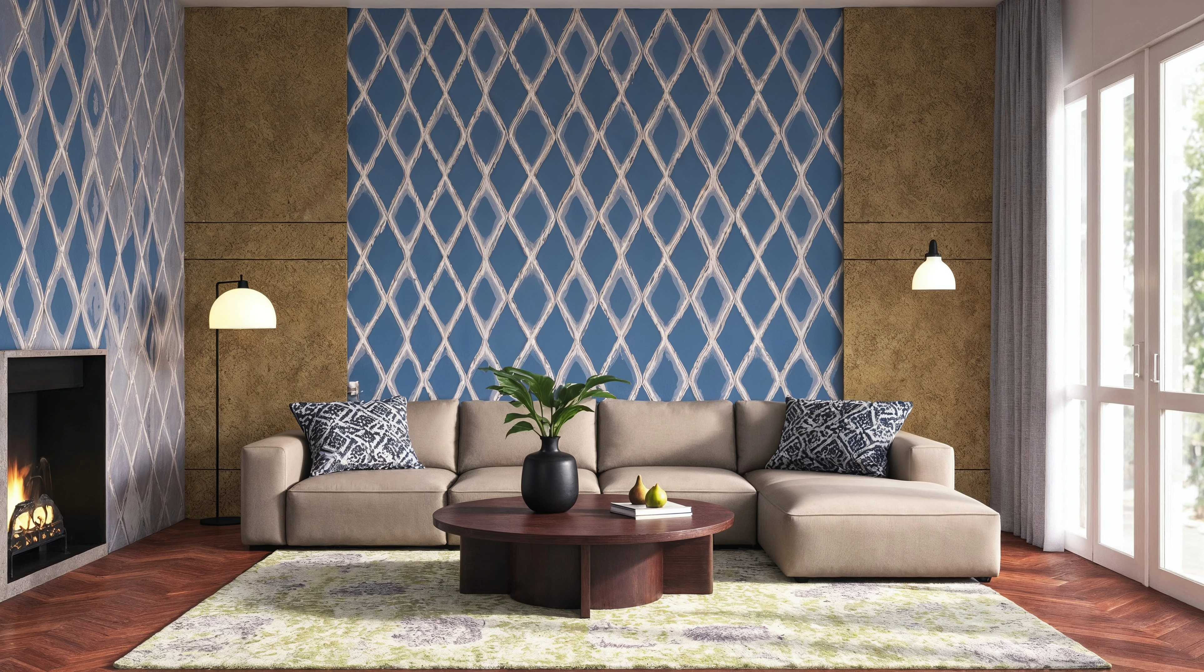 Unique Wall Texture Paint Designs to Brighten Your Drawing Room