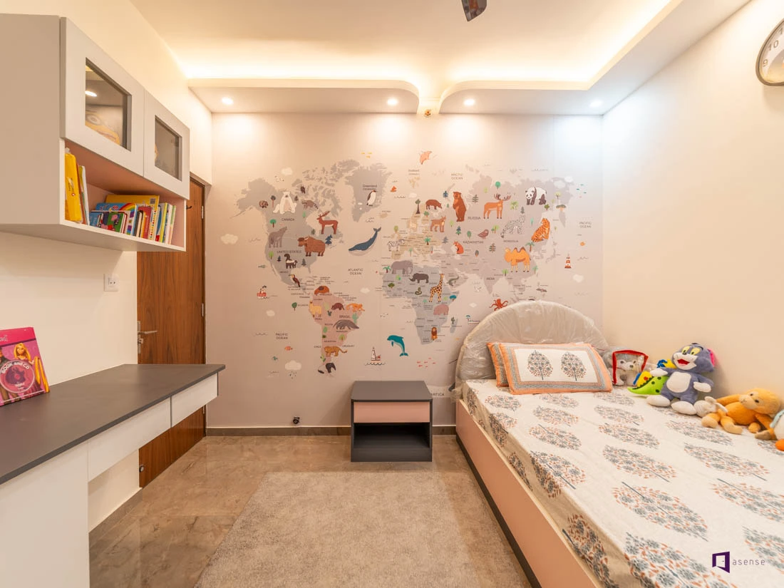 What are trending wall painting ideas for kids bedrooms?