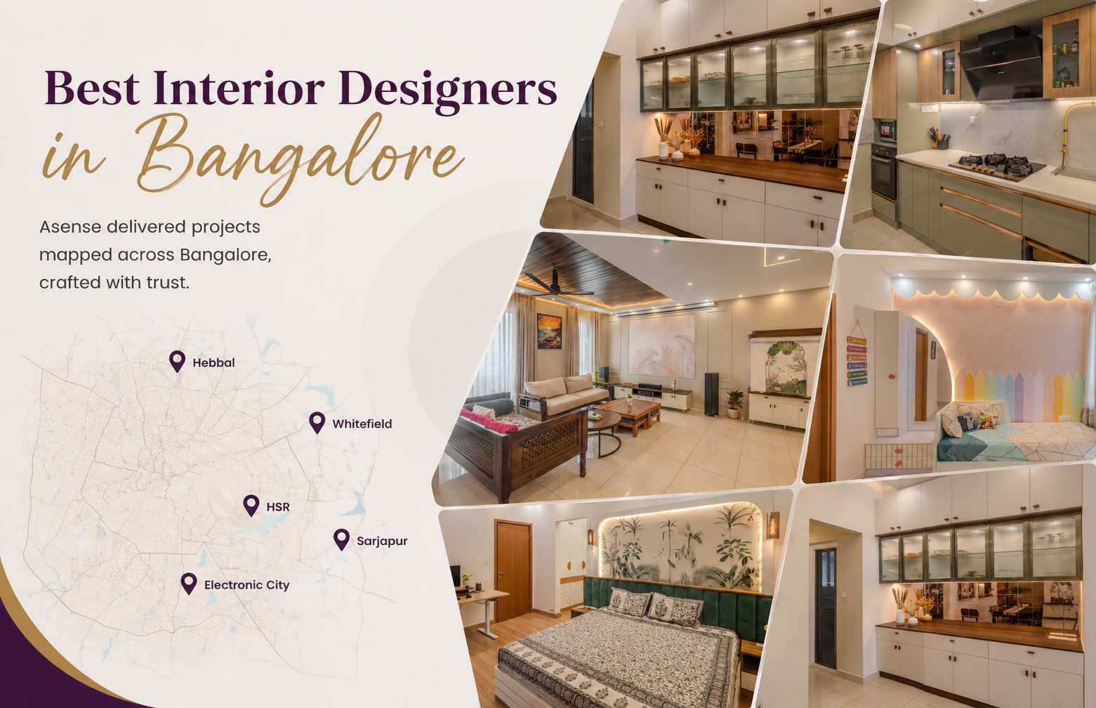 Best Interior Designers in Bangalore by Locality: Whitefield, Sarjapur, HSR, Hebbal, and Electronic City