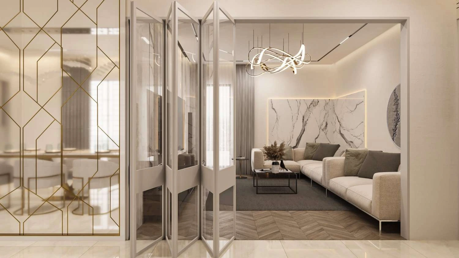 New Living Room Partition Design Styles for Apartments