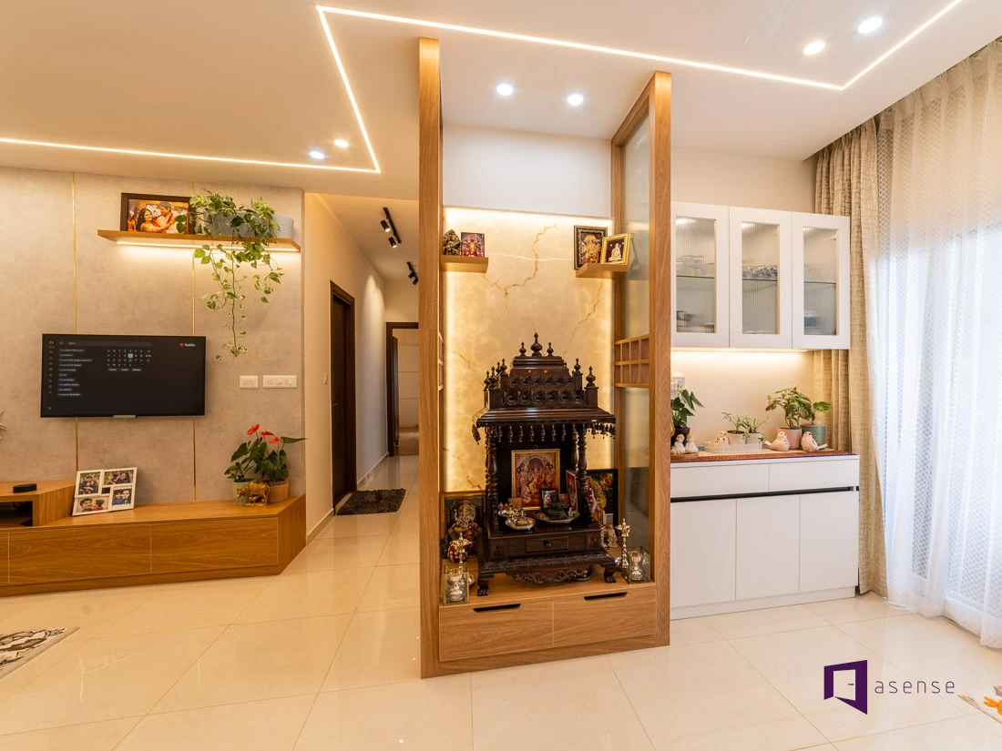 Stylish Pooja Room Design for Indian Home Interiors