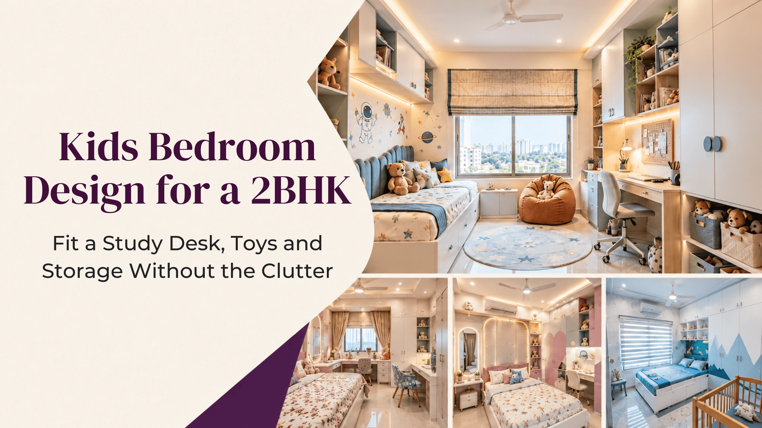Kids Room Ideas for Bangalore Apartments Study Play and Storage in One Room