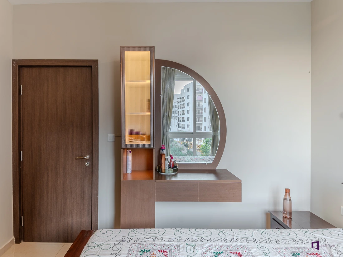 Space-Saving Bedroom Dressing Table Designs with Mirror and Cabinets