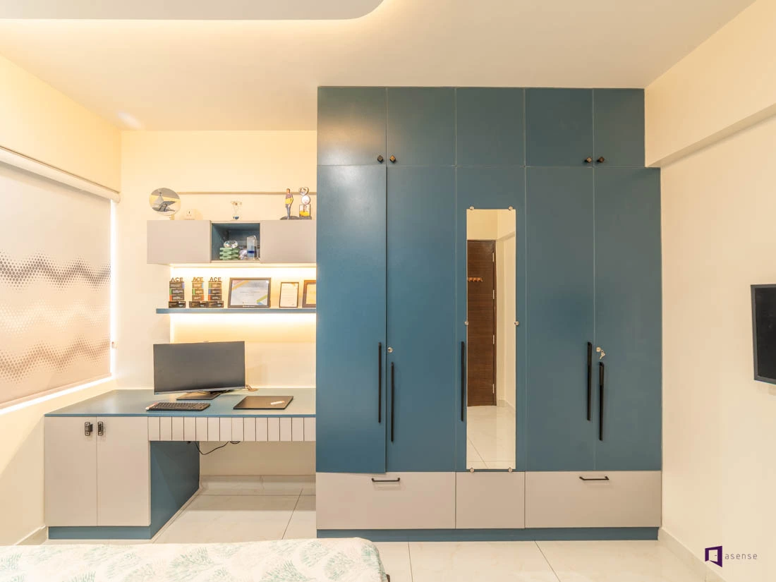 Modern Wardrobe With Study Table Design for Your Home